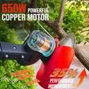 Electric Weed Wacker Cordless, 21V Battery Powered Weed Eater with 2X 2.0Ah Batteries and Charger, Metal Blade Weedwacker, 3-in-1 Stringless Grass Trimmer Brush Cutter Edger for Lawn Yard