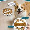 Slow Feeder Dog Bowls8.2-inch Diameter Dog Slow Feeder Bowl304 Stainless Steel Heavy Duty with Non-Slip Rubber Base2Cups Capacity for Medium & Large Dogs to Slow Down Eating