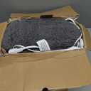 Heated Throw Blanket, Electric Blanket Throw with 5 Heating Levels & 4 Hours Auto Off, Double Sided Super Soft Sherpa Fast Heating Blanket with ETL Certified for Bedding, 50"x60", Dark Gray