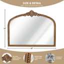 Tiuposr 32x42 Inches Vintage Wide Arched Mirror