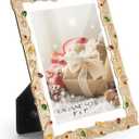 LARAINE 5x7 Picture Photo Frame Christmas Metal 2025 Christmas High Definition Display Pictures for Tabletop Home Decorative Holiday Gift (Gold, 5x7)