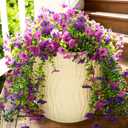 Fanfantoey Artificial Flowers for Outdoors Fake Hanging Decoration, Realistic Plants, UV & Fading Resistant Silk Flower for Spring Porch Patio Balcony Planter Yard