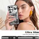 Newseego for Samsung Galaxy S25 Ultra Case, Luxury Cute Bling 3D Butterfly Gradient Glitter Plating Case for Women Girls Soft TPU Bumper Shockproof Protective Cover for Samsung Galaxy S25 Ultra-Black
