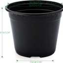 Kinglake 100 Pcs 4" Plastic Plants Pots Black