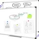 XBoard Magnetic Dry Erase Board/Whiteboard, 36 X 24 Inches Double Sided White Board, Silver Aluminium Frame