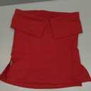 SUUKSESS Women Double Lined Going Out Trendy Tube Tops Side Split Sexy Strapless Tank Tops (Wine,XS)