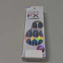 KISS colorFX by imPRESS Press On Nails , Reconnect, Solid Blue with Pearlescent Finish, Short Oval, IMPROVED adhesive, Includes 30 Fake Nails, Prep Pad, 1 Manicure Stick, 1 Mini Nail File