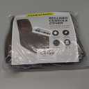 Leather Look Recliner Console Cover for Recliner Couch, Stretch Middle Console Slipcovers for Reclining Sofa and Loveseat, Washable Furniture Protector for Pets (1 Console Cover, Brown)