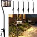EDISHINE Low Voltage Landscape Lighting, 3W 185LM Oil-Rubbed Bronze Outdoor Landscape Path Lights, Low Voltage Pathway Lights for Garden Driveway, Die-Cast Aluminum, 50,000H, 6-Pack