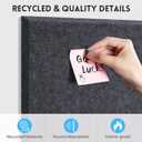 Large Cork Bulletin Board for Wall 48"x36", 12 Pack Felt Wall Tiles with 80 Pushpins, 60 Safe Removable Adhesive Tabs, Decorative Pin Board Tack Board for Office Home School, Dark Gray