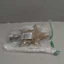 Baquler Farmhouse Christmas Tree Star Topper Decorations Light up Christmas Tree Topper with 10 LED Lights for Rustic Xmas Party Ornament Home Decor