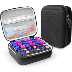 Krypthos 30 Slots Insulin Vial Protector Case, Insulin Vial Organizer Bag for Diabetics Standard 1ml 3ml 5ml and 10ml Vials, Insulin Carrying Case Fridge Holder Storage Holder, No Ice Pack