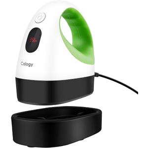 Calogy Mini Heat Press, Heat Transfer Machine, Constant Temp Control, Insulated Safety Base, Fits for Crafts, T-Shirt, Hat, Cap, Pillows (White Green)