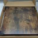 Large End Table Farmhouse Side Table Industrial Style Sofa Table Coffee Table Metal X Accent Wood End Table NightStand with Storage Shelf for Living Room Bedroom MLBZ16R (Rustic Brown)