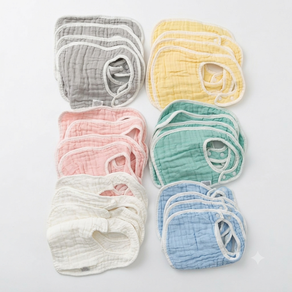 Baby Bibs 24 Counts, Multicolor 