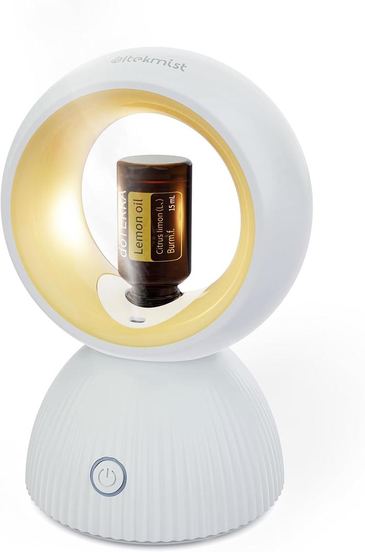 USB Essential Oil Diffuser Waterless Aromatherapy Diffuser for Home, Office, Car & Travel, Compact & Portable, Variable Light Modes, Timer, Auto-Off, Covers Up to 450 Sq. Ft.