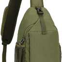 SKYSPER Sling Bag RFID Cross Body Bag Recycled Crossbody Backpack Travel Daypack (Armygreen)