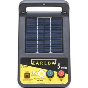 Zareba ESP5M-Z Solar Powered Electric Fence Charger - 5 Mile Lightning Electric Fence Energizer, Low Impedance, Contain Animals and Keep Out Predators, Black