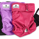 Pet Parents® Washable Dog Diapers (3pack) + Extendrs® of Durable Doggie Diapers, Premium Dog Diapers Female (Medium, Princess)