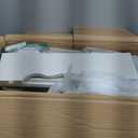 Nightstand with 3 Drawers, Rustic Night Stand 18' Wide Side Table with Storage, Mid-Century Modern Couch End Table with Vintage Handles, Small Dresser for Bedroom, Living Room, Antique White