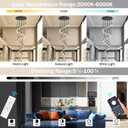 cenozo 24 Light Modern Glam Crystal Chandelier for High Ceiling LED Dimmable Ceiling Pendant Light Staircase Foyer Enterway Living Room Chandelier Lighting Antique Black