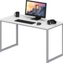 SHW Mission 40-Inch Home Office Computer Desk, White 19"D x 40"W x 28"H