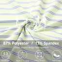 Rouen Men's Polo Shirts Short Sleeve Dry Fit Performance Wicking Moisture Causal Striped Collared Golf Shirts for Men (M)