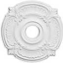 EIFHYT Primed Urethane Ceiling Medallion for Light Fixtures and Ceiling Fans, 18"OD x 4"ID x 1-1/8"P (Fits Canopies up to 7-3/4") White.