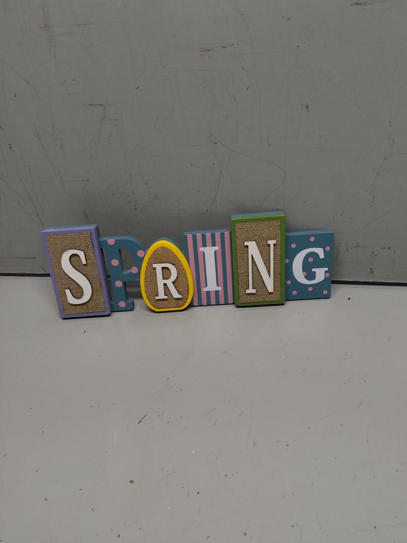 HH 14 IN WOODEN SPRING TABLETOP DECOR