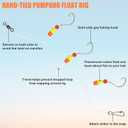 OROOTL Pompano Fishing Rigs, 6pcs Pompano Rigs for Surf Fishing Pre-Rigged Pompano Float Rigs with Circle Hooks Saltwater Fishing Rigs Surf Fishing Gear (Orange/Yellow-6pcs)