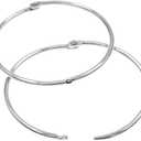 Coideal 3 Inch Extra Large Metal Book Rings - Loose Leaf Binder Rings, Easy to Open and Close, 20 Pack Jumbo Silver Circular Shower Curtain Ring Loops for Drape, Bathroom, Home Decor (76 mm)
