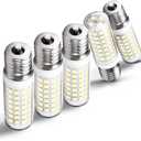 Heifymi E17 LED Light Bulb 6W(60W Halogen Equivalent) 6000K Daylight White 700lm 120V E17 LED Intermediate Base Bulb for Chandelier,Appliance,Desk Lamp,Cabinet,Closet,Ceiling Fan,Non-dimmable,5pack