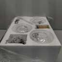 KoKo&Yukina 3-Light Semi Flush Mount Ceiling Light Globe Lights Mid Century Ceiling Light with Clear Glass Globe & Matte Black for Bedroom Hallway Entryway Kitchen Living Room (Bulb Incl.) (6 inch)