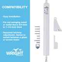 Wright Products Standard Duty Pneumatic Screen & Storm Door Closer Adjustable Closing Speed, Quiet Operation, Easy Installation (Transitional, White)