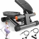 Niceday Steppers For Exercise, Stair Stepper With Resistance Bands, Mini Stepper With 300 LBS Loading Capacity, Hydraulic Fitness Stepper with LCD Monitor