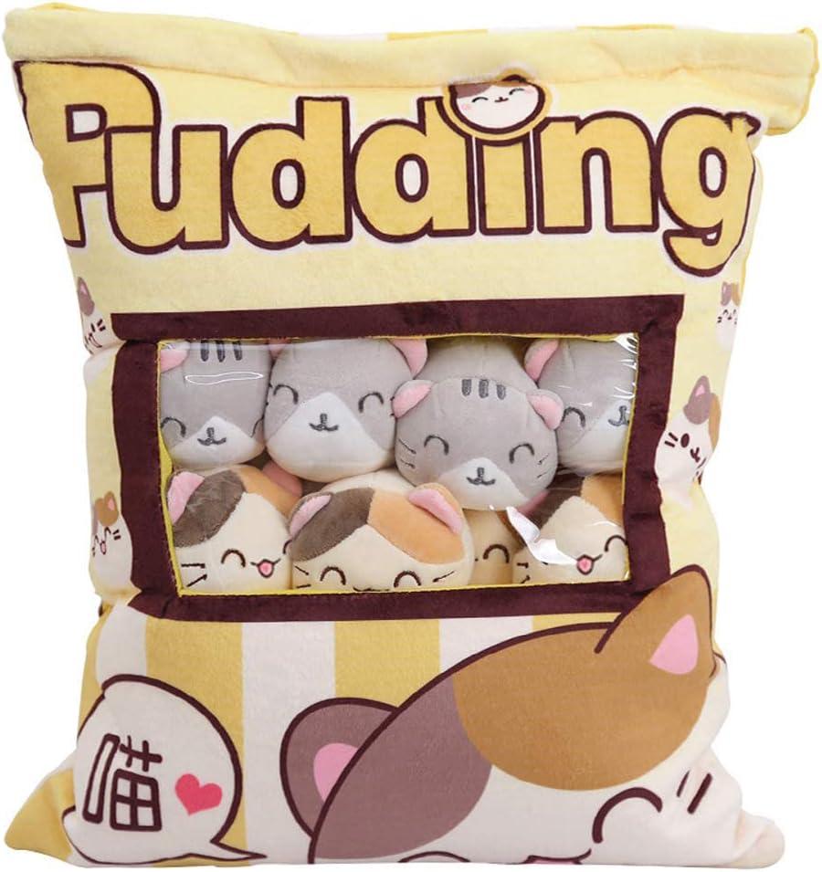 REFAHB Cute Plush Pillow Throw Pillow Removable Stuffed Animal Toys Creative Gifts for Girls (Kitten)