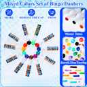 Crtiin 96 Pack Bingo Daubers Bulk, 24 Colors Mini Dot Markers Bingo Supplies, Dot Paint Markers Set for Art and Crafts Painting Supplies Christmas Drawing Coloring