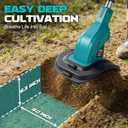 Cordless Tiller Cultivator Compatible with Makita 18V Battery (Tool Only), 450RPM Ecarke Electric Tiller for Gardening, 9"x6.3" Tilling, 48 Reinforced Steel Tines Rototiller for Lawn/Soil Cultivation