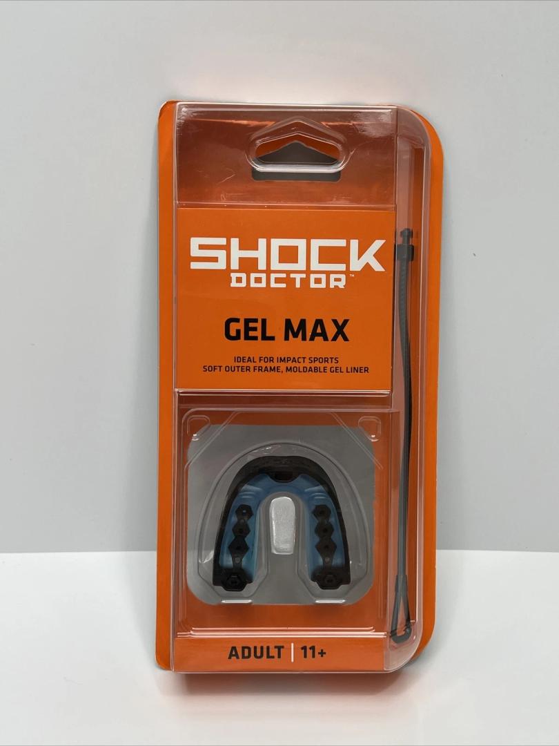 Read Shock Doctor Gel Max Mouthguard Convertible/ Strapless Blue/Blk - Adult 11+