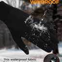 AURUZA Cycling Gloves for Men Winter Cold Weather, Five Fingers Touch Screen Winter Gloves for Men, Waterproof Anti-Slip Warm Gloves Liners for Cycling Biking Walking Sporting Driving (Small, Black)