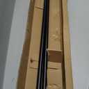 Amazon Basics Adjustable 1 Inch Curtain Rods for Windows, Cap Finials, 72" to 144", Black