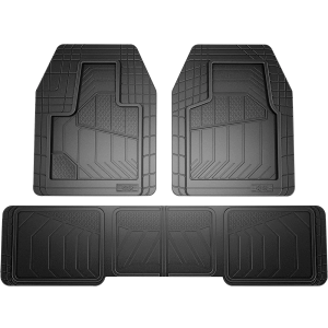 Dickies 5-Piece Maximum Coverage Floor Mats, All-Weather Mats for Cars, Trucks, SUVs — Black