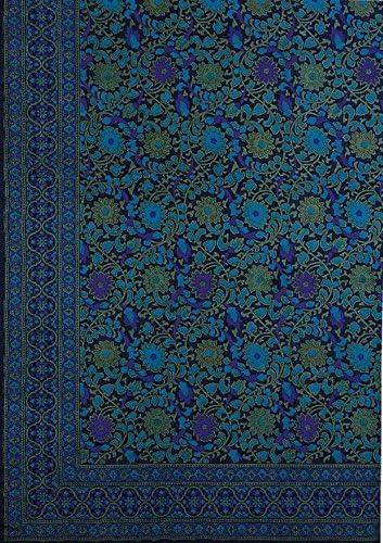 Indian Bedspread Cotton Sunflower Print King 106" x 106"