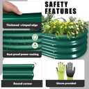 2 Pack 6x3x1ft Raised Garden Bed, 12" Tall Galvanized Metal Raised Beds for Gardening, Rust Resistant Elevated Garden Bed, Planters Box Kit for Outdoor Plants Vegetables Flowers Herbs Tomatoes, Green