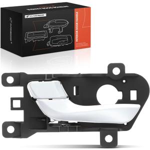 A-Premium Front Left Driver Side Interior Door Handle Compatible with Hyundai Santa Fe 2013-2019, Santa Fe Sport 2013-2018, Santa Fe XL 2013-2019, Silver Handle and Knob, Replace# 826102W000SDH
