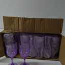 Purple Plastic Wine GlassesPlastic Goblets Vintage Style Cordial Glasses Drinking Glasses for Wedding Reception, Grand Event Party Supplies (48, Purple)