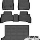 Floor Mats & Cargo Liner for Buick Encore GX AWD 2020-2026 All Weather Automotive TPE Set Anti-Slip Waterproof Floor Liners Accessories (Car Mats+Trunk Mat) Black