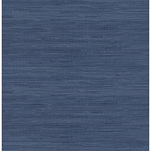 NuWallpaper x Society Social Classic Faux Grasscloth Peel and Stick Wallpaper, Navy Blue