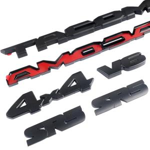 Blackout Emblem Overlays 6Pcs Compatible with Tacoma 2016 2017 2018 2019 2020 2021 2022 2023 ABS Plastic Badge Emblems Overlay 241229 with Strong Adhesive Matte Black