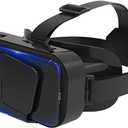 VR Headset 3D VR Glasses Universal Virtual Reality Goggles Support 360Panorama Large Screen An-ti Blue light Adjustable Pupil Distance Eye Protection VR Goggles for Movies Games Gift for Kids Adults